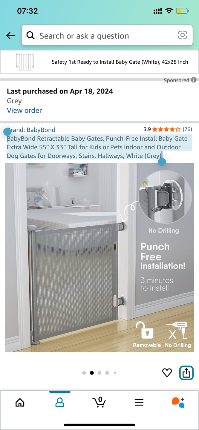 Baby Gate - can be stuck or screwed to wall - photo 4