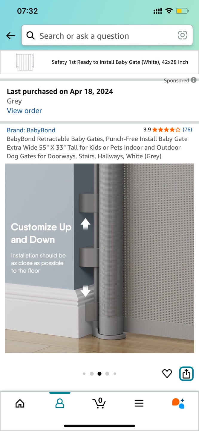 Baby Gate - can be stuck or screwed to wall - photo 5