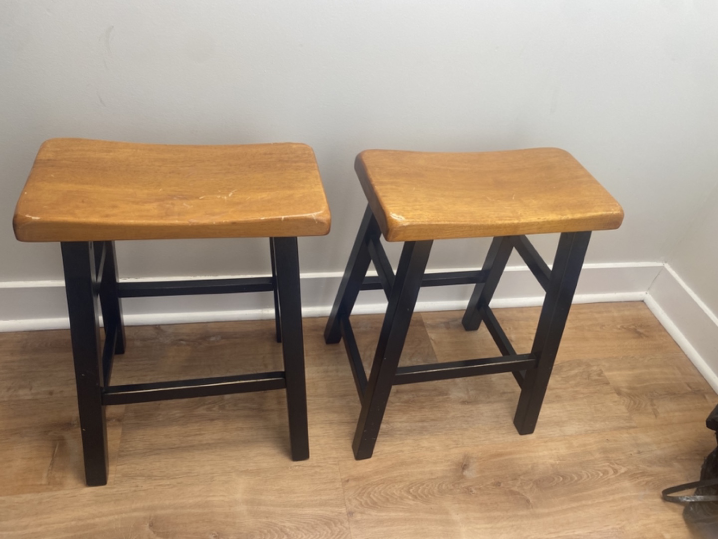 Pair of Wooden  Stools - photo 2