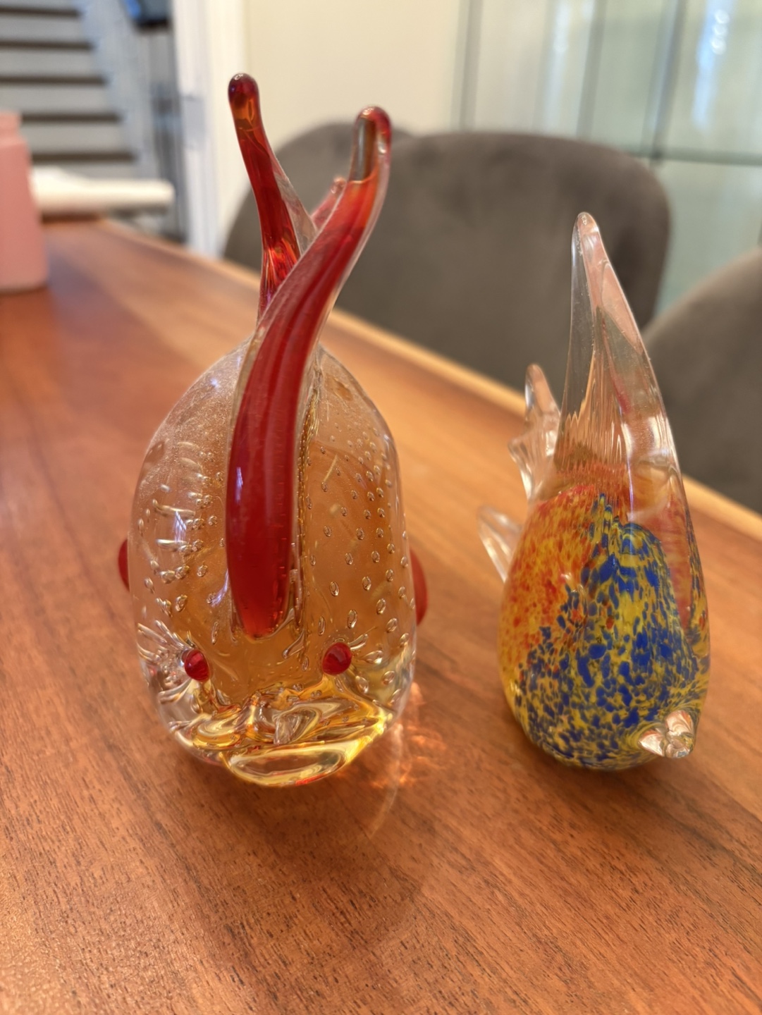 Pair of Murano Glass Fish Paperweights - photo 4