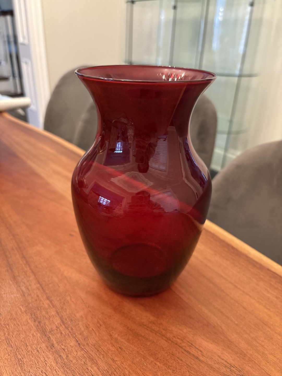 Stunning Red Glass Vase