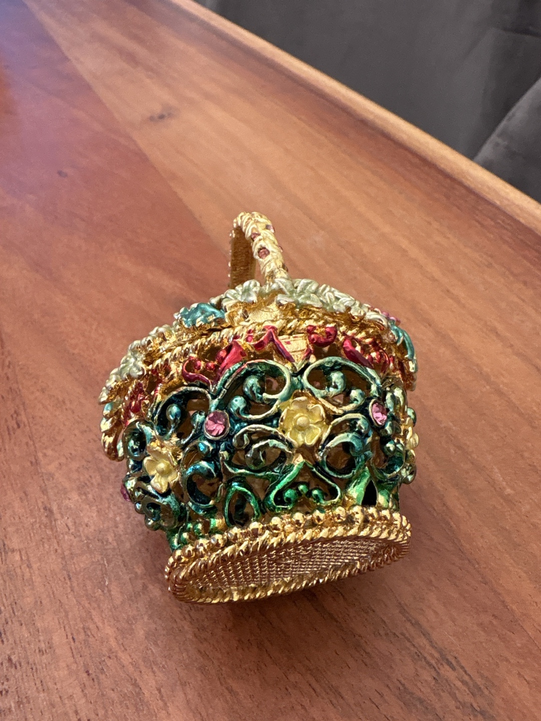 Ornate Metal Trinket Basket - photo 3