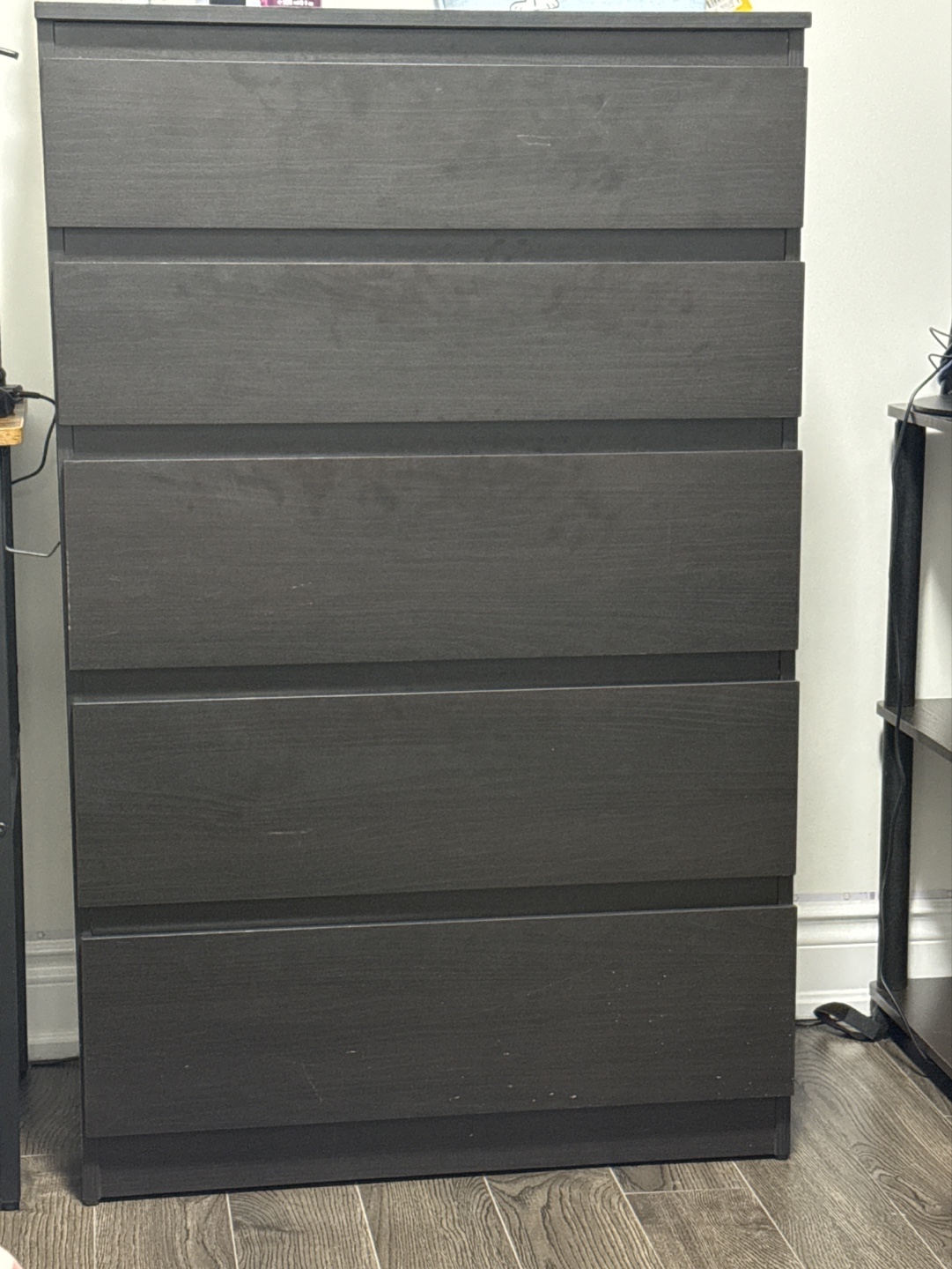 Dark Brown 5-Drawer Chest