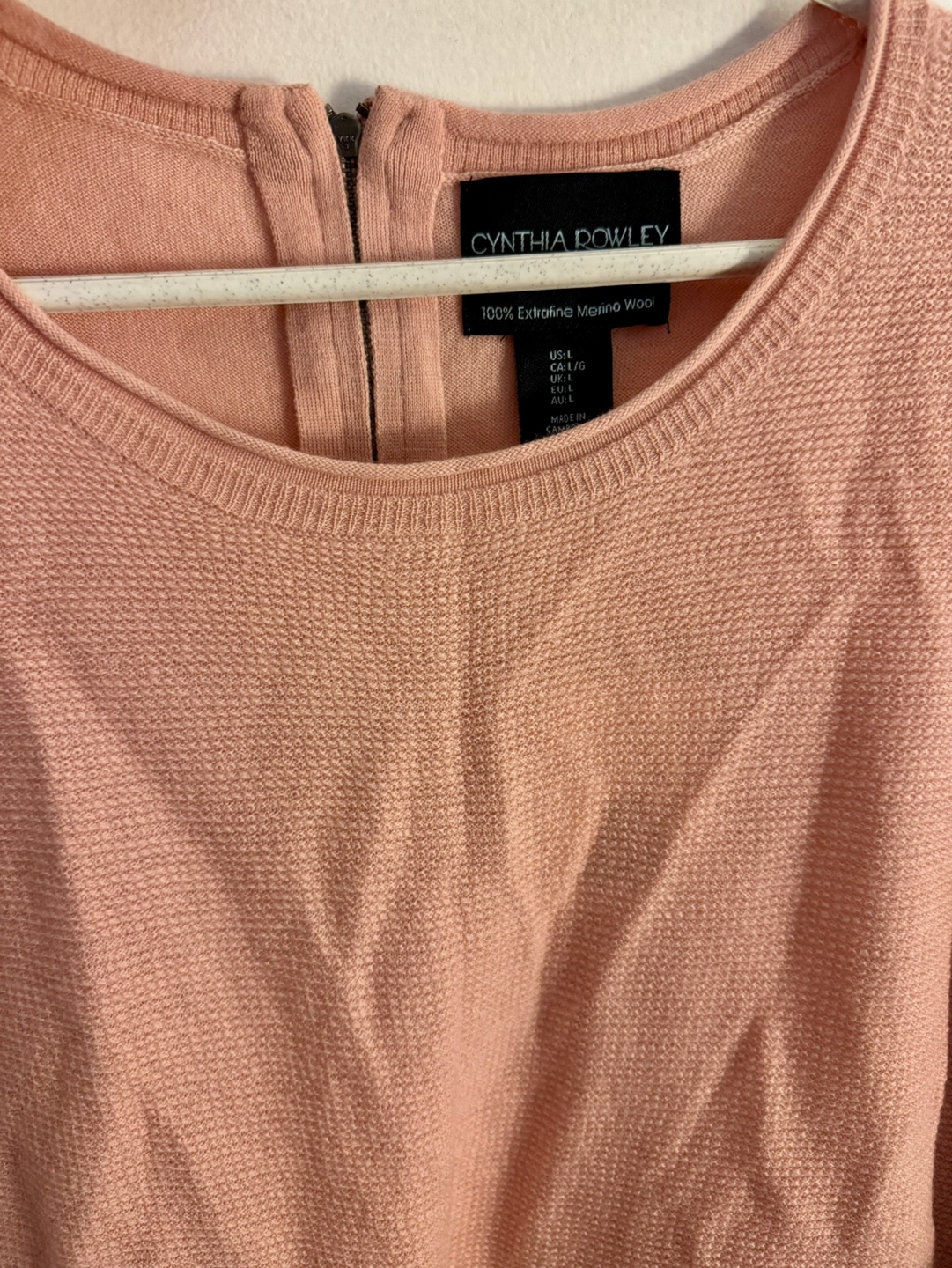 Cynthia Rowley Pink Merino Wool Sweater - photo 4