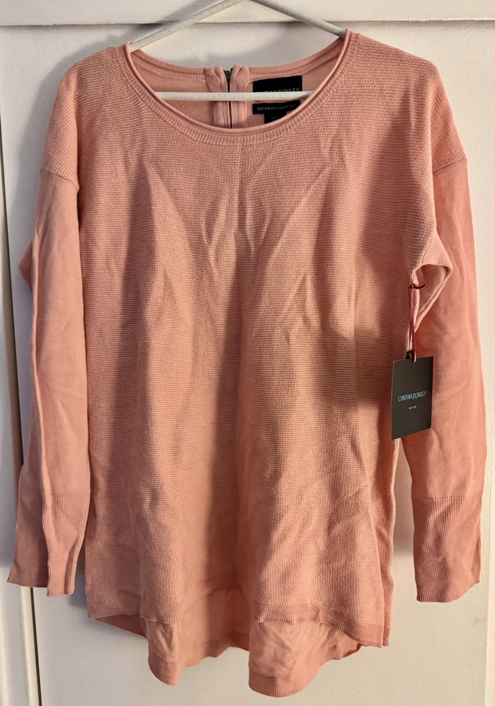 Cynthia Rowley Pink Merino Wool Sweater