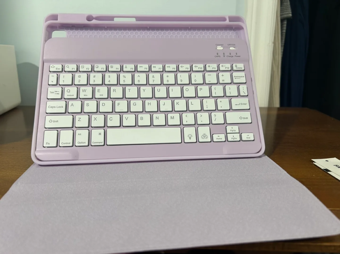 Purple Wireless Bluetooth Keyboard Case for Tablet