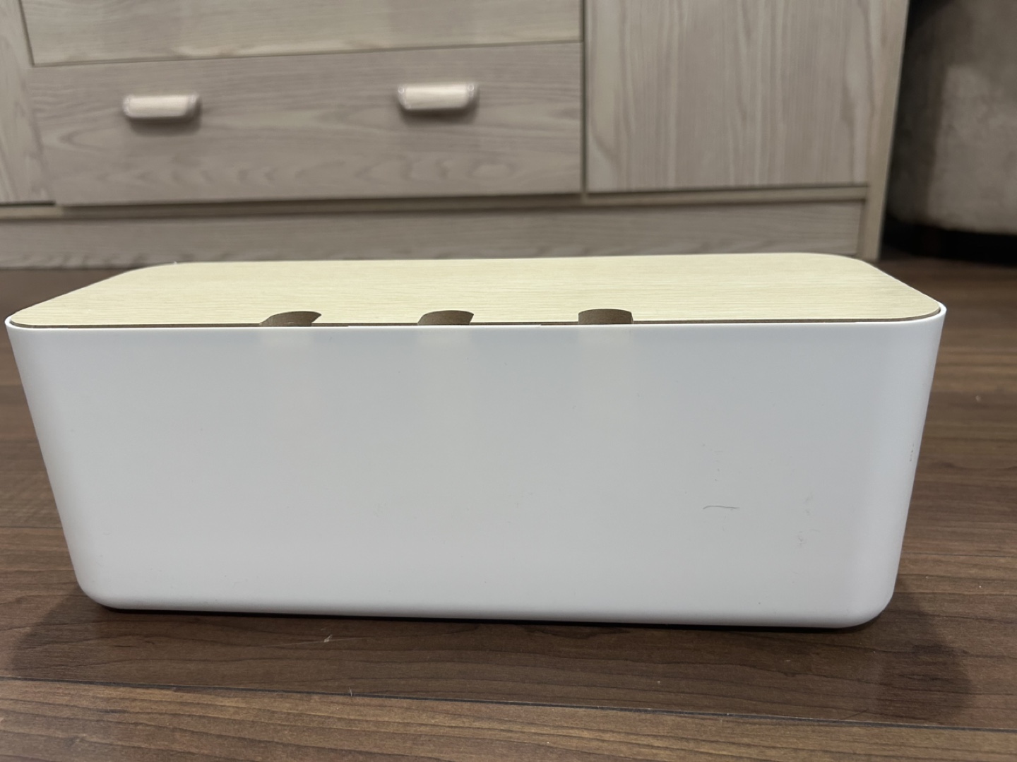 2x Cable Management Boxes with Wooden Lids - photo 2