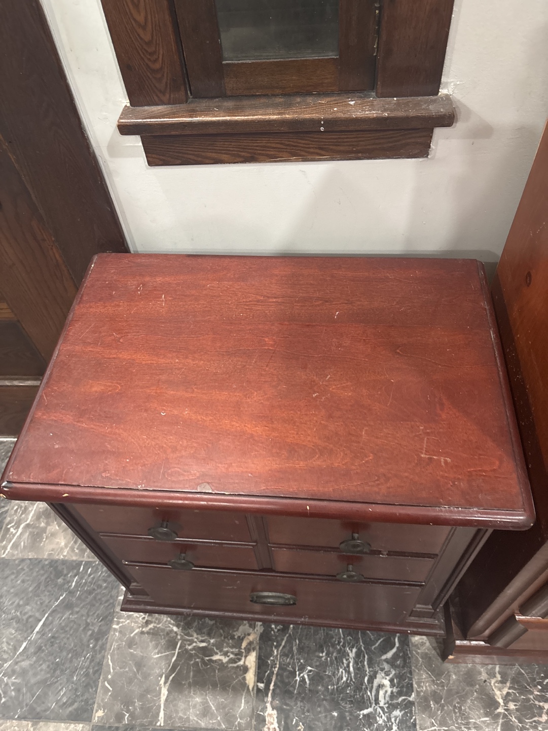 Solid wood four-drawer nightstand - photo 2
