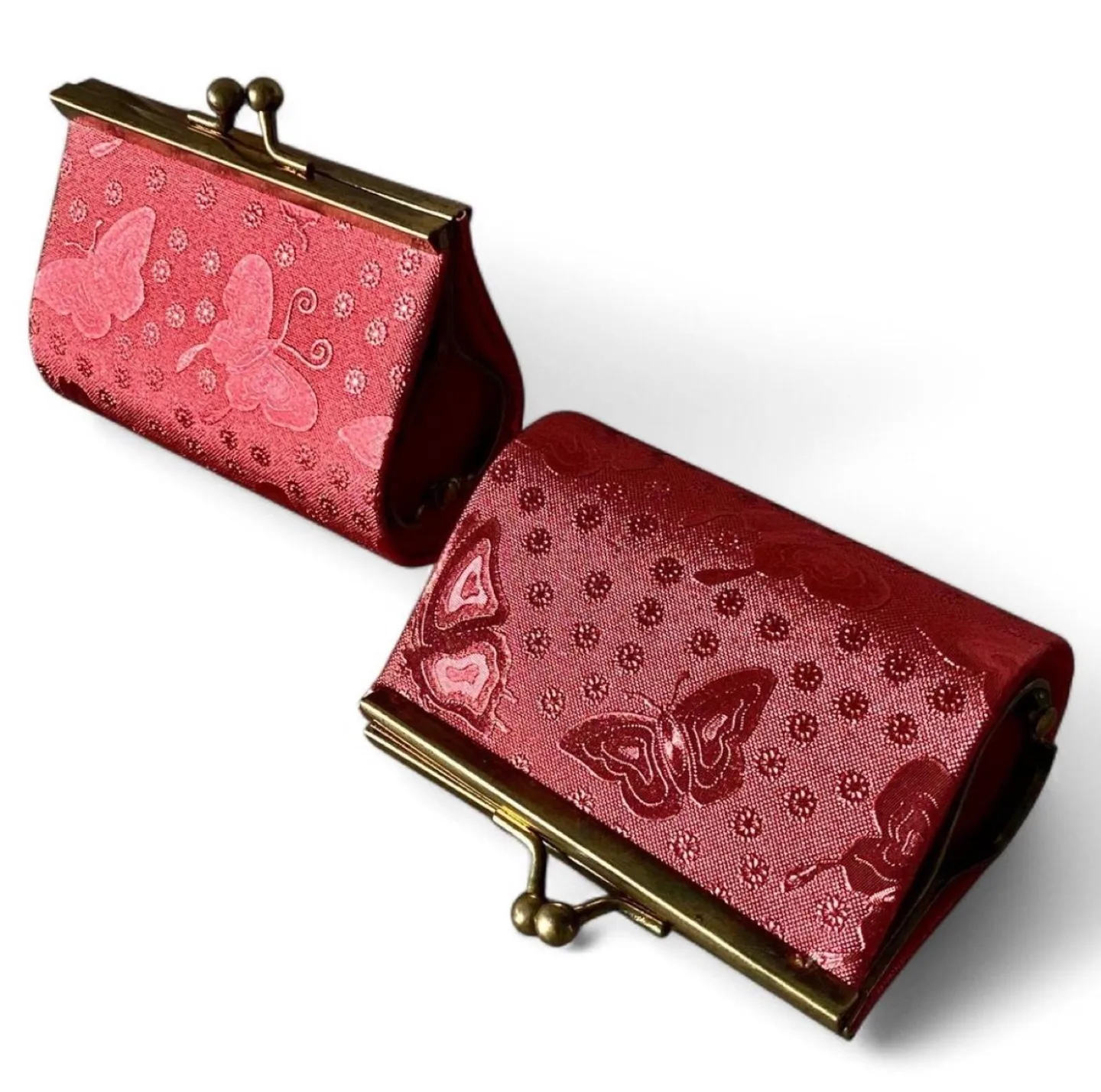 Vintage Reflective Dancing Red Butterfly Coin Purses 👛❤️🦋 image indicator(2)