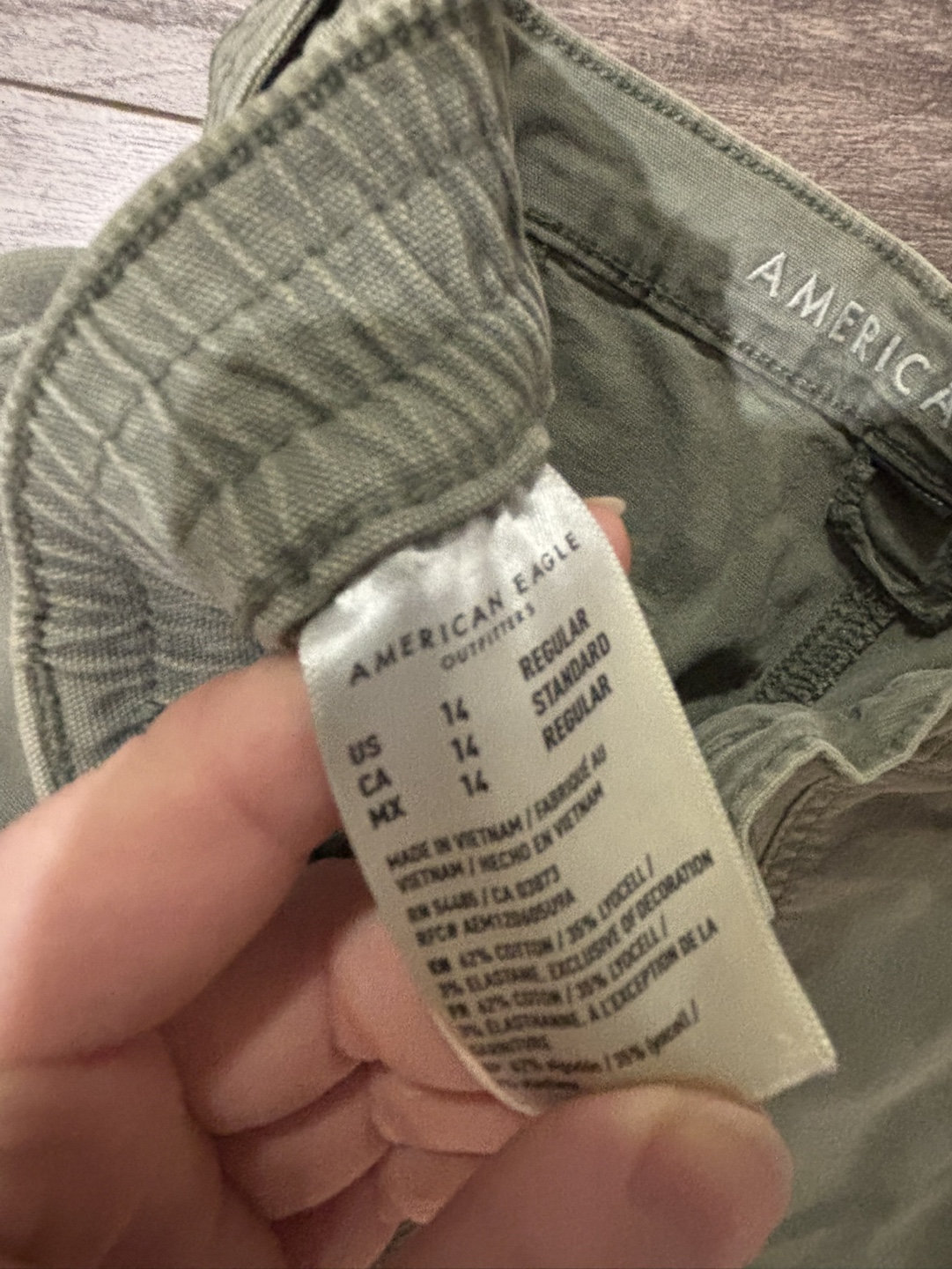 American Eagle Women's Olive Green Cargo Pants - Size 14 - photo 2