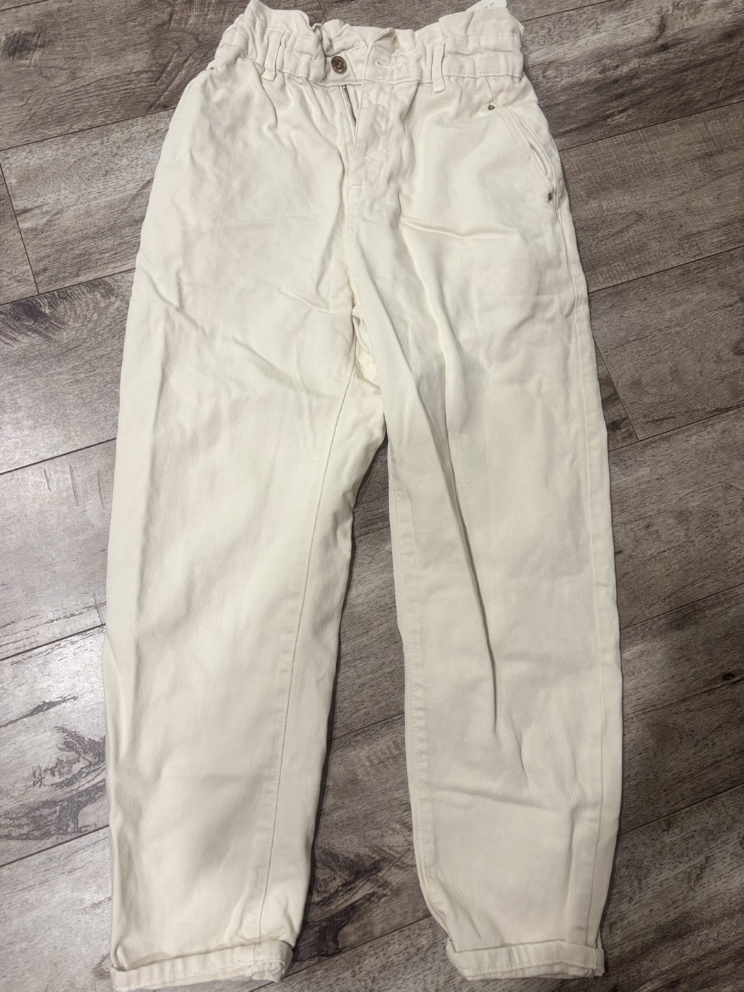 Zara Baggy Fit Jeans - Size 36 - Off White