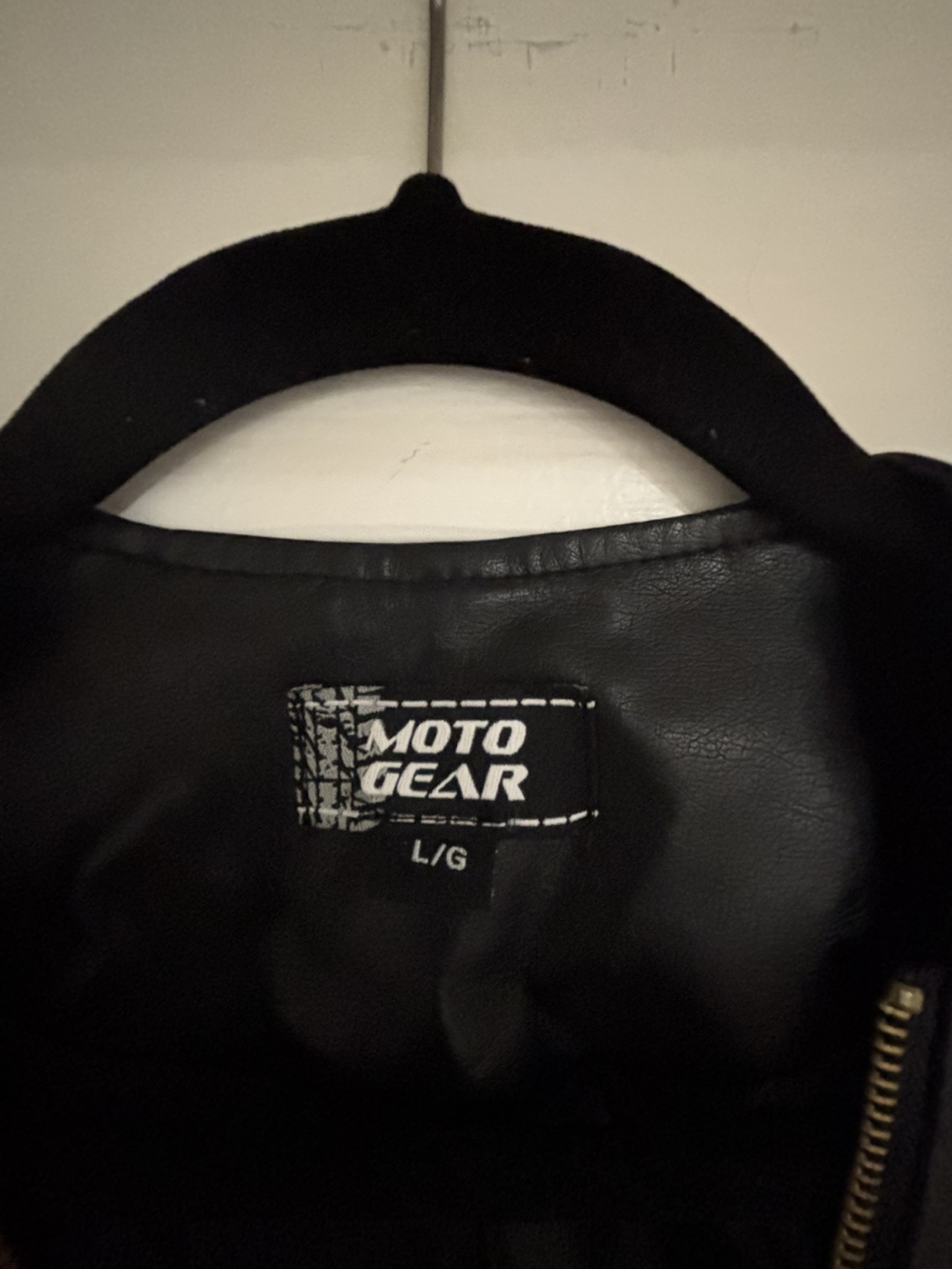 Moto Gear Black Leather Jacket - Size L/G - photo 2