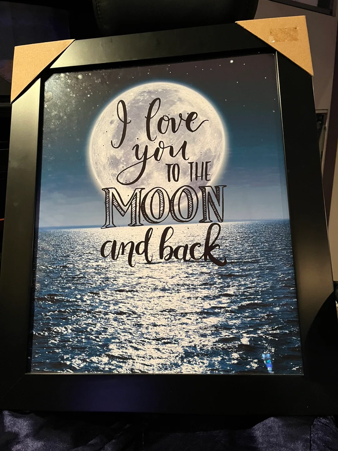 Love you to the moon and back wall hanging painting image indicator(3)