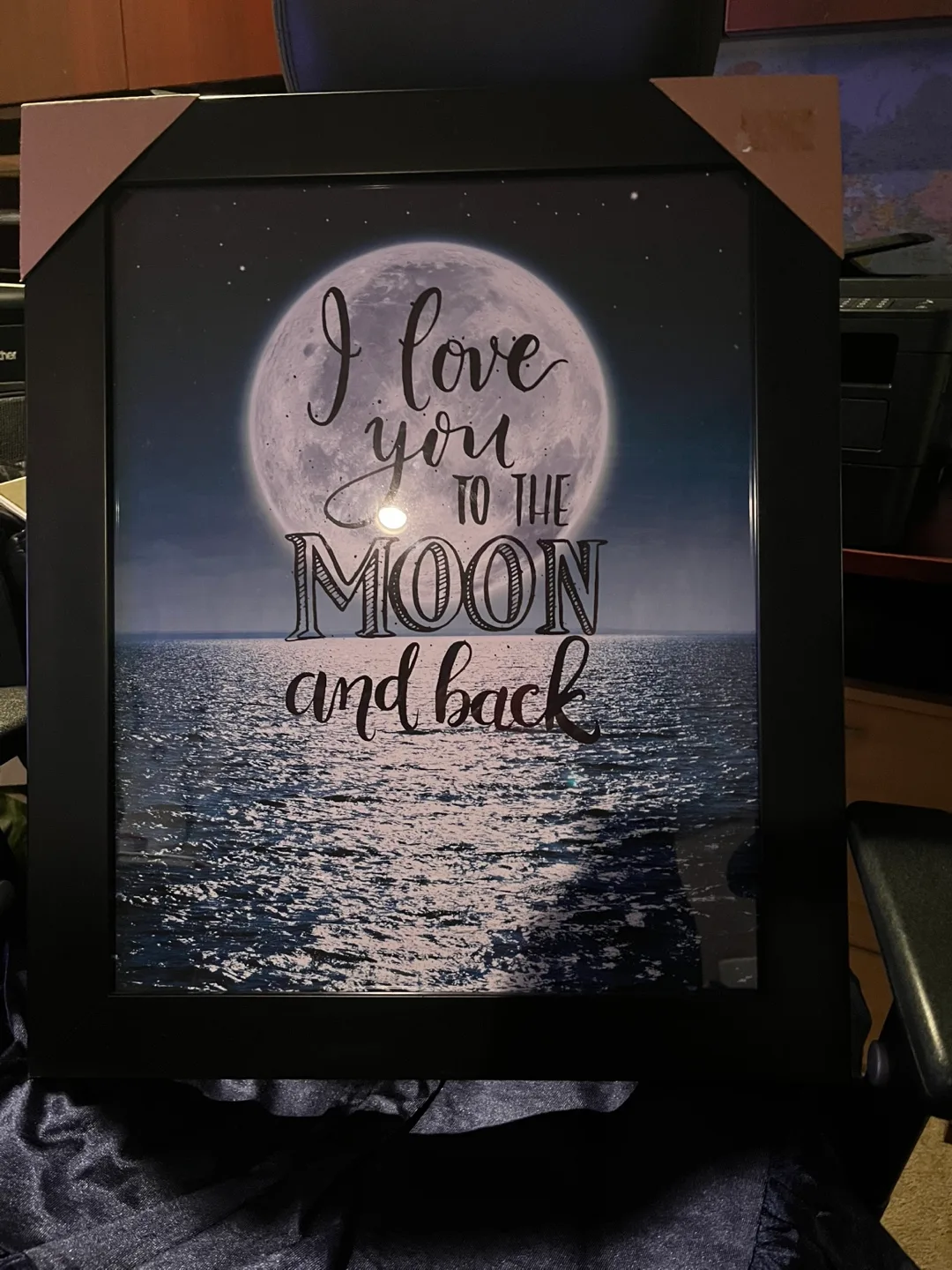 Love you to the moon and back wall hanging painting image indicator(2)