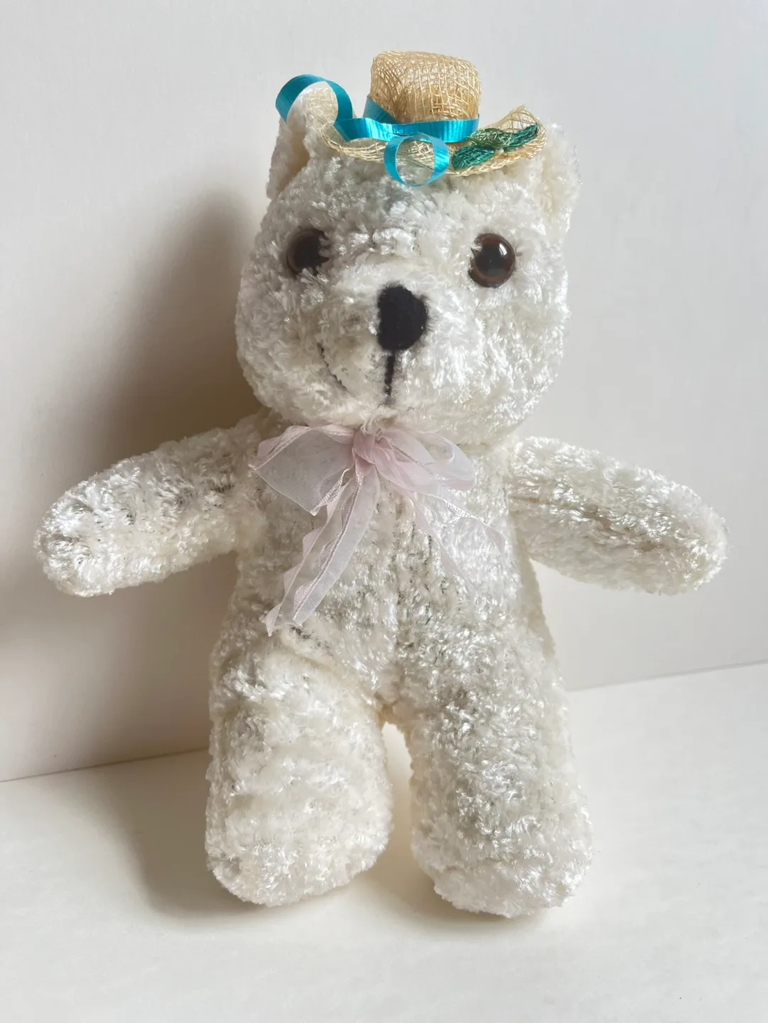 White Teddy Bear with Hat image indicator(2)