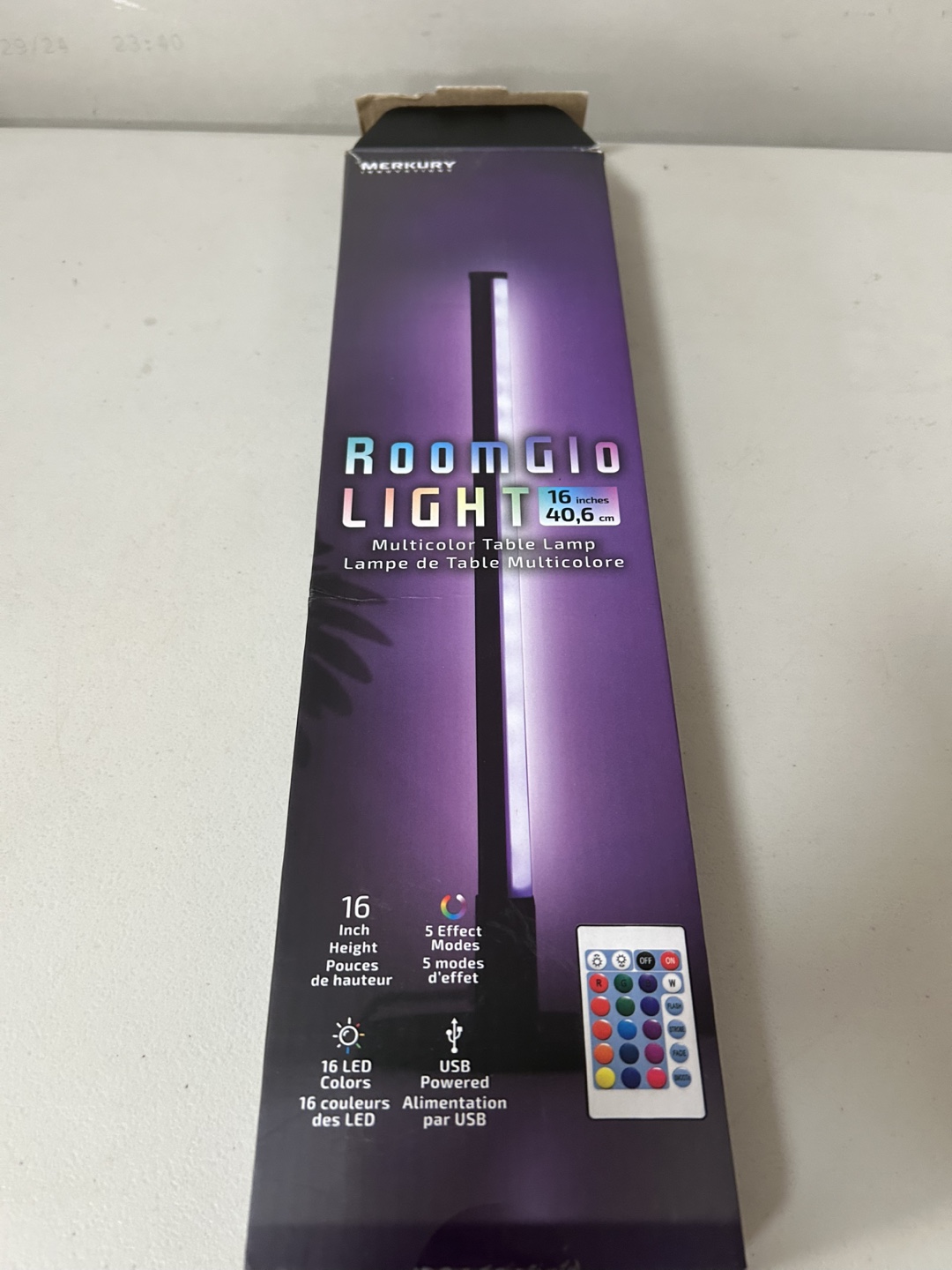 Mercury Roomgio 16-inch Multicolor LED Table Lamp