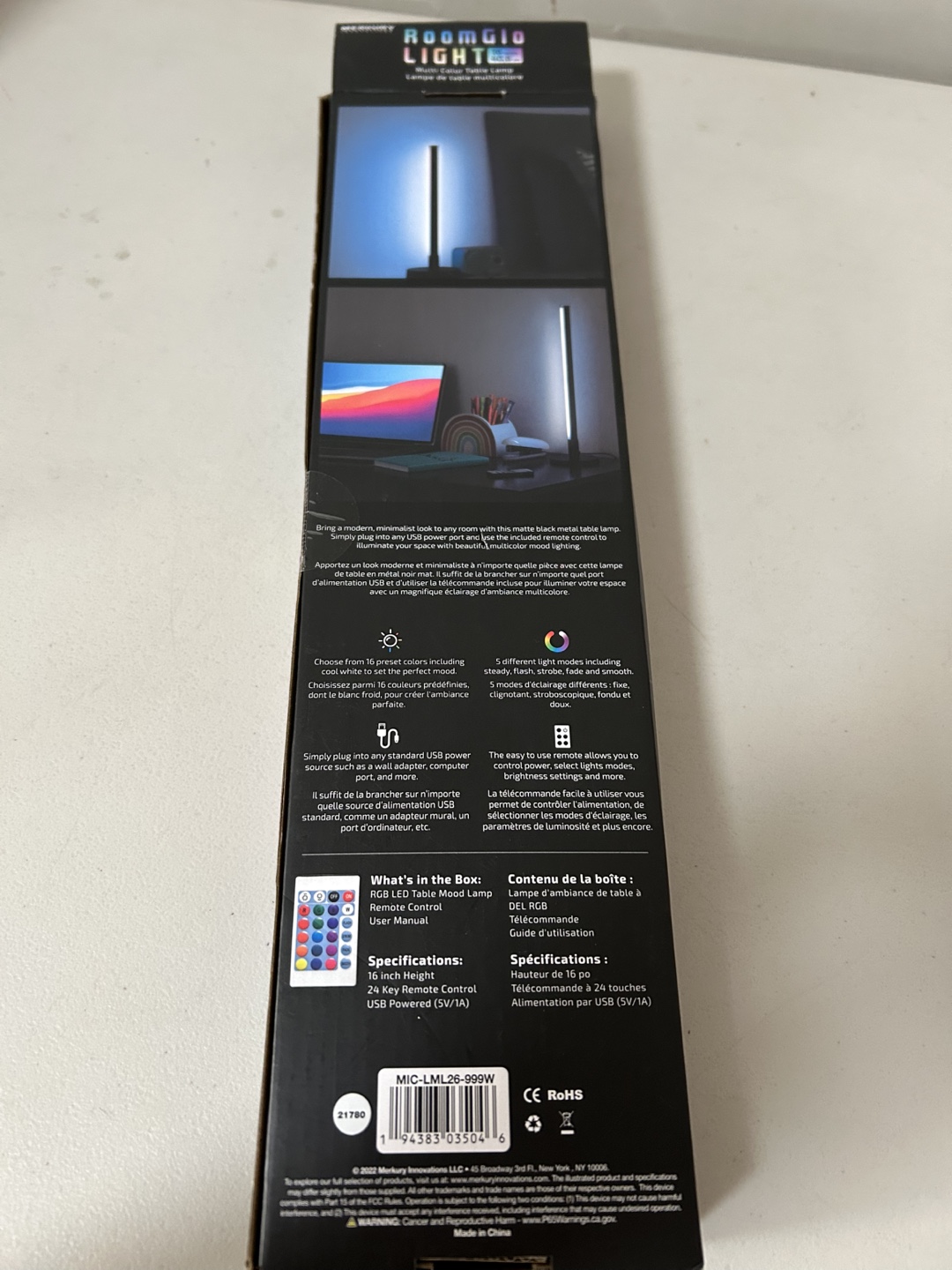 Mercury Roomgio 16-inch Multicolor LED Table Lamp - photo 4
