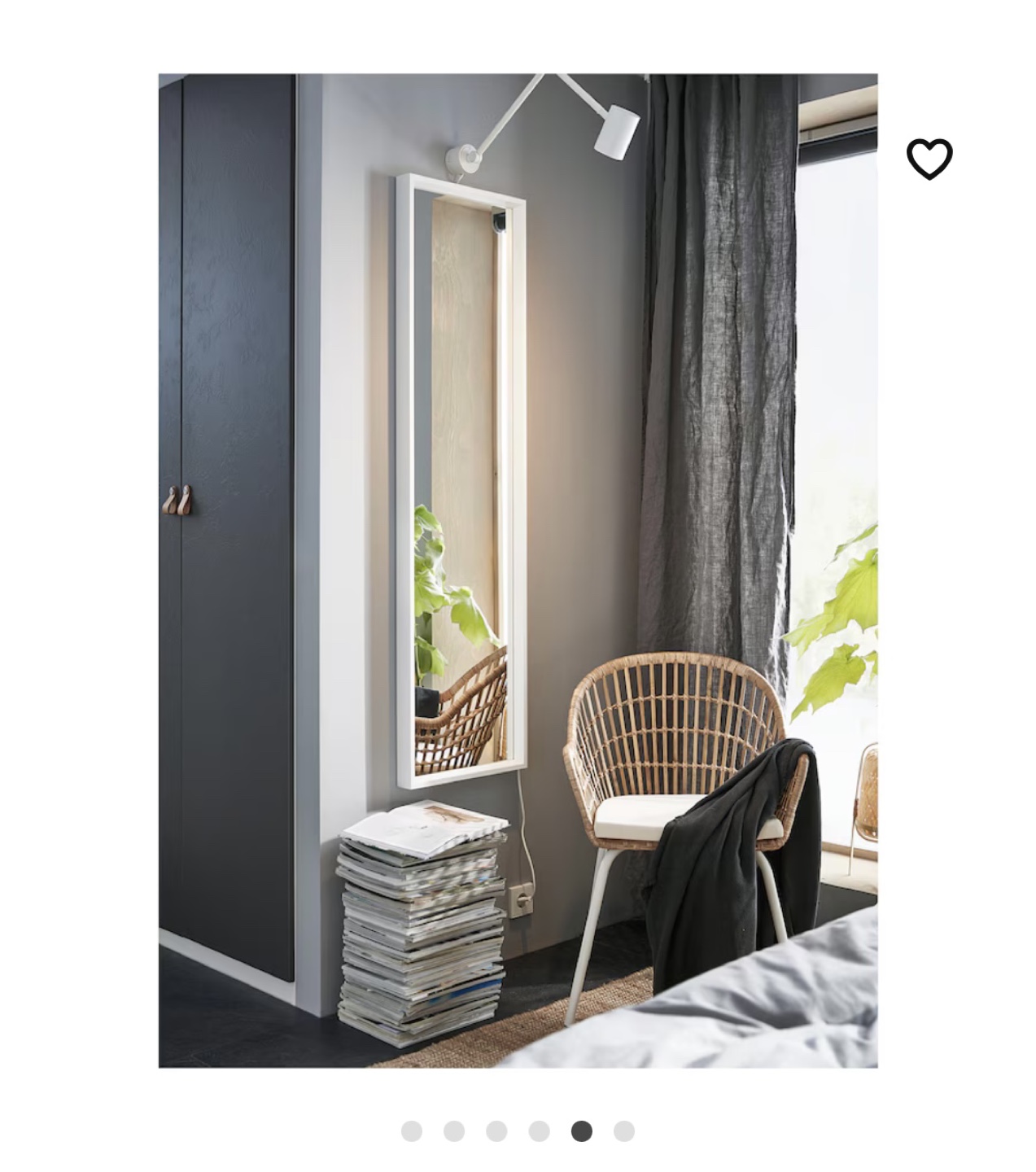 IKEA NISSEDAL Full Length Mirror - White - photo 3