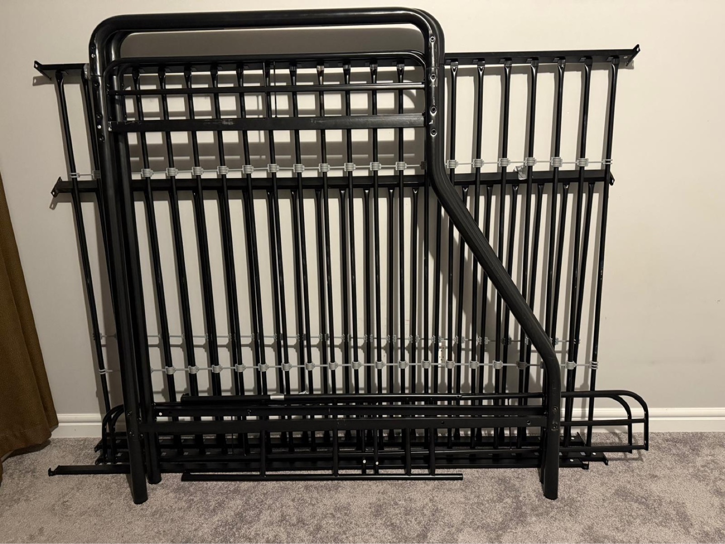 Black Metal Twin over Full Bunk Bed Frame - photo 2