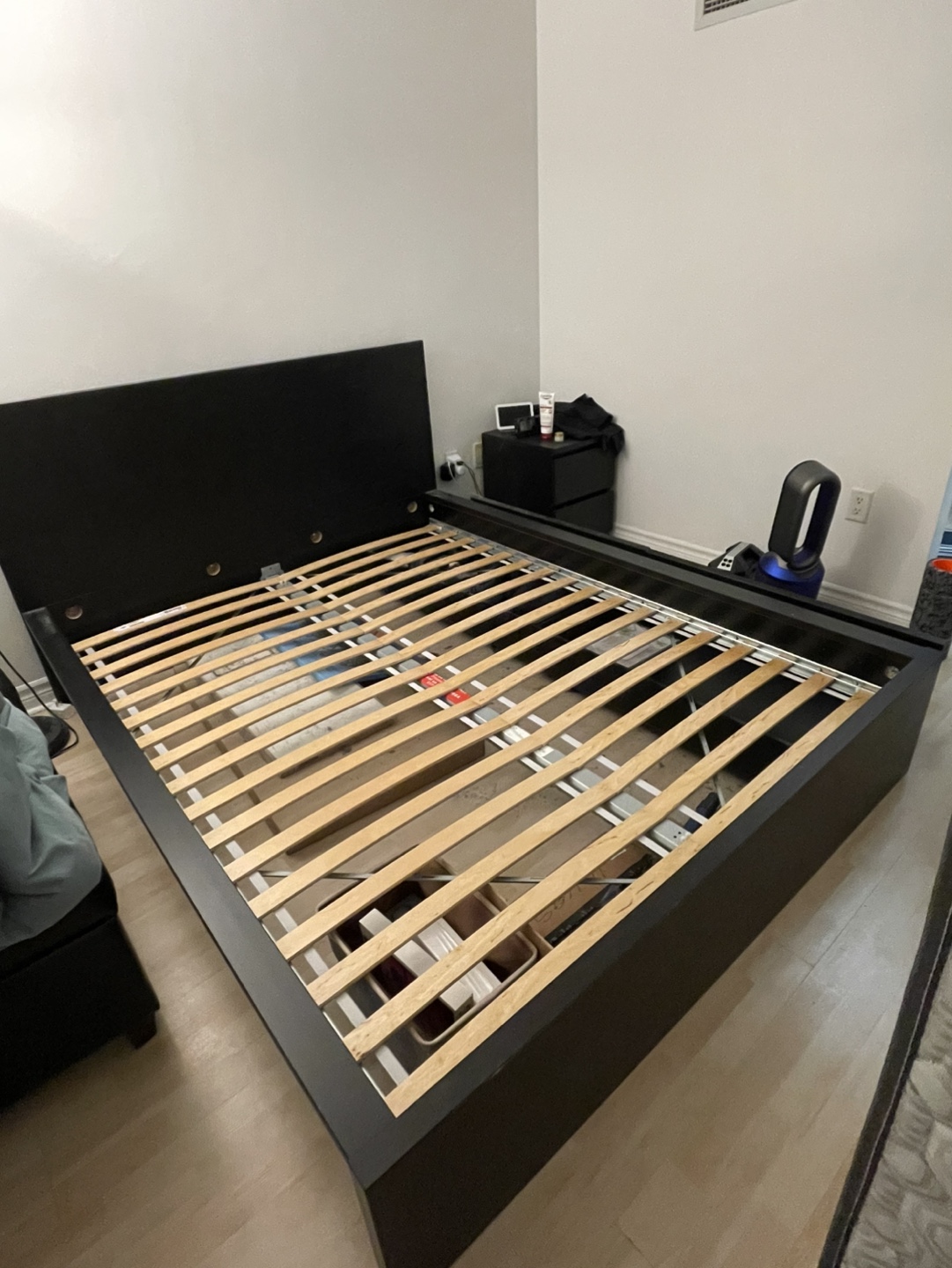 IKEA MALM Black-Brown Queen Bed Frame with Storage - photo 3