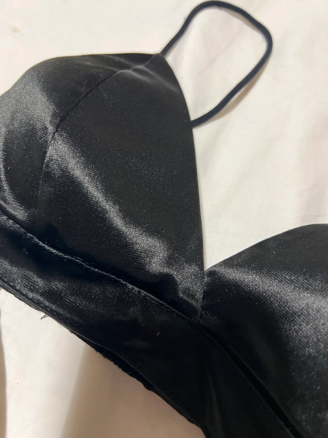 Pair of Satin Bralettes - Black & White image indicator(2)