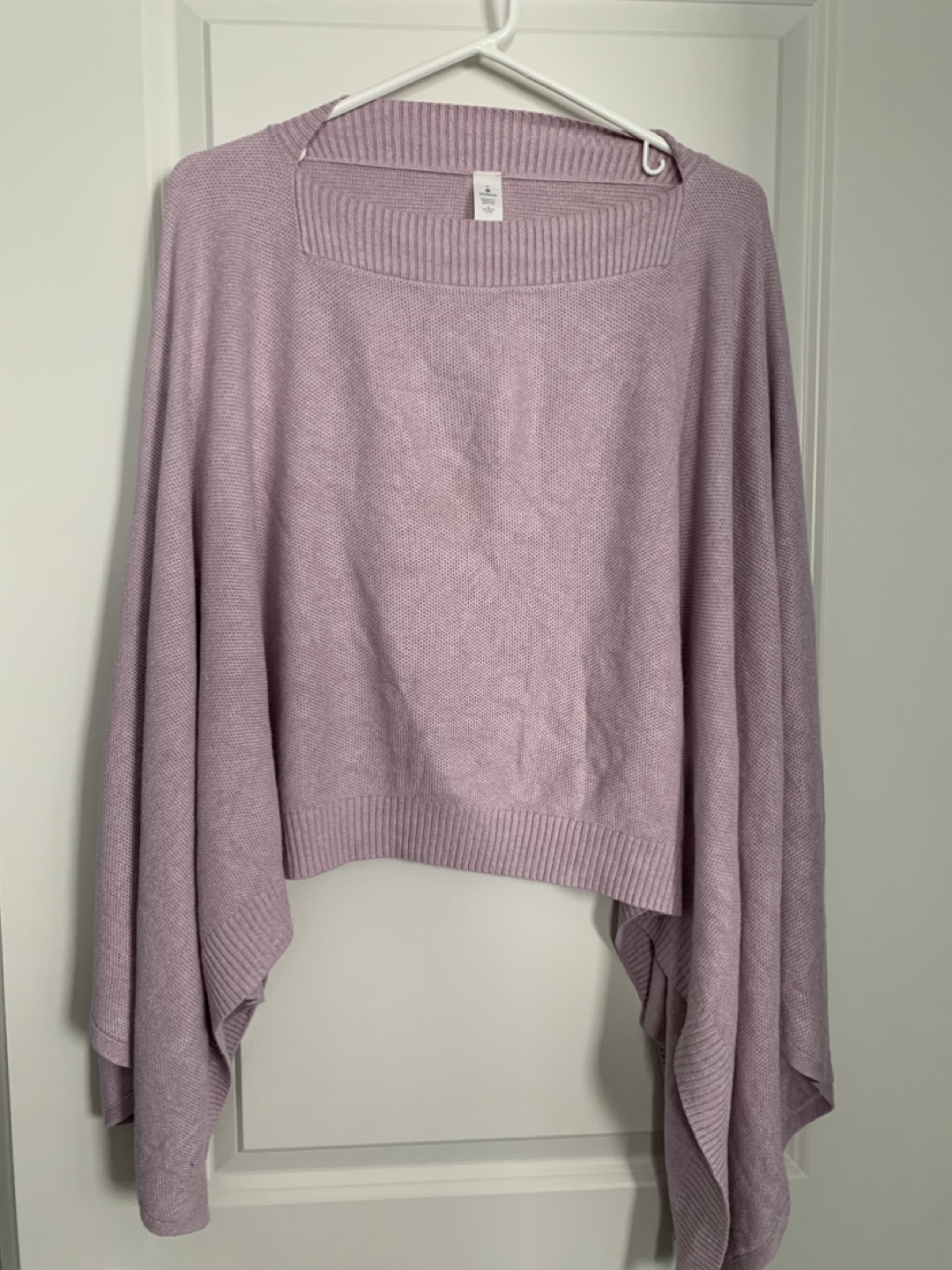 Lululemon Lavender Knit Poncho Sweater - Size OS