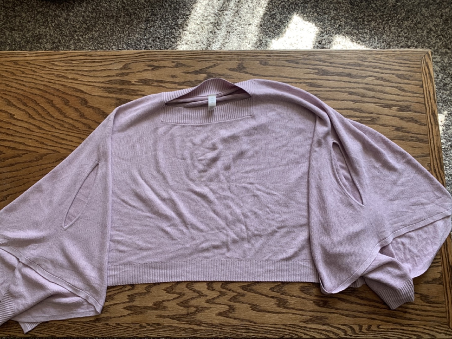 Lululemon Lavender Knit Poncho Sweater - Size OS - photo 4