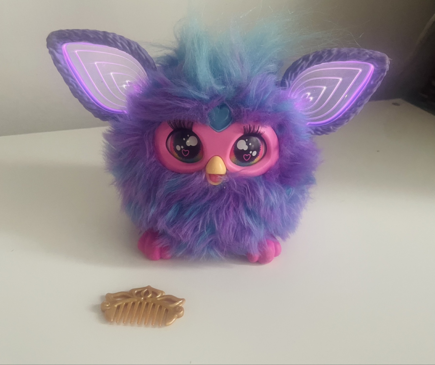 Interactive Fuzzy Plush Toy with Light-Up Ears - photo 3