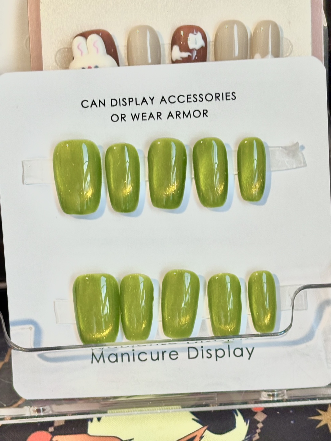 XS-S Lime Green Press-on Nails
