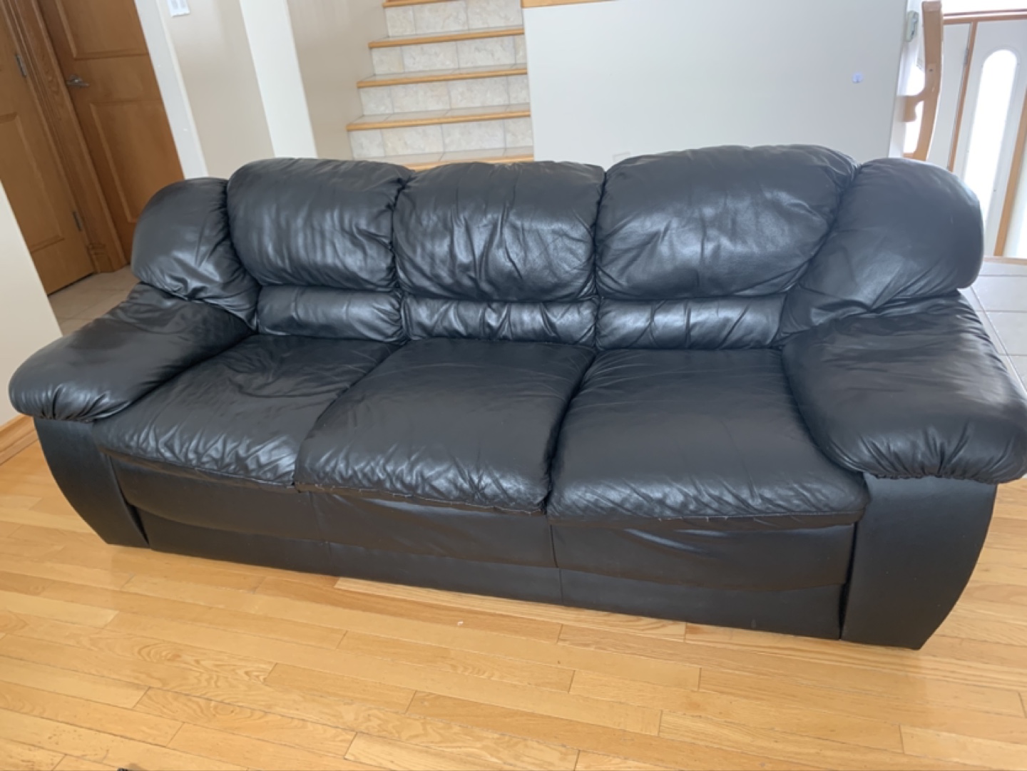 Black Leather couches - photo 2