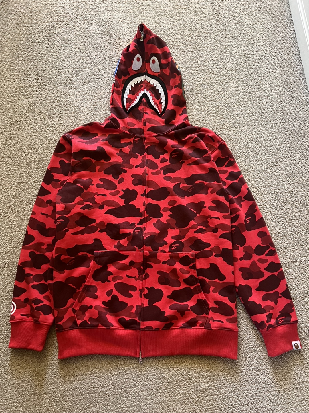 Red Bape Full Zip Large(With Tags)