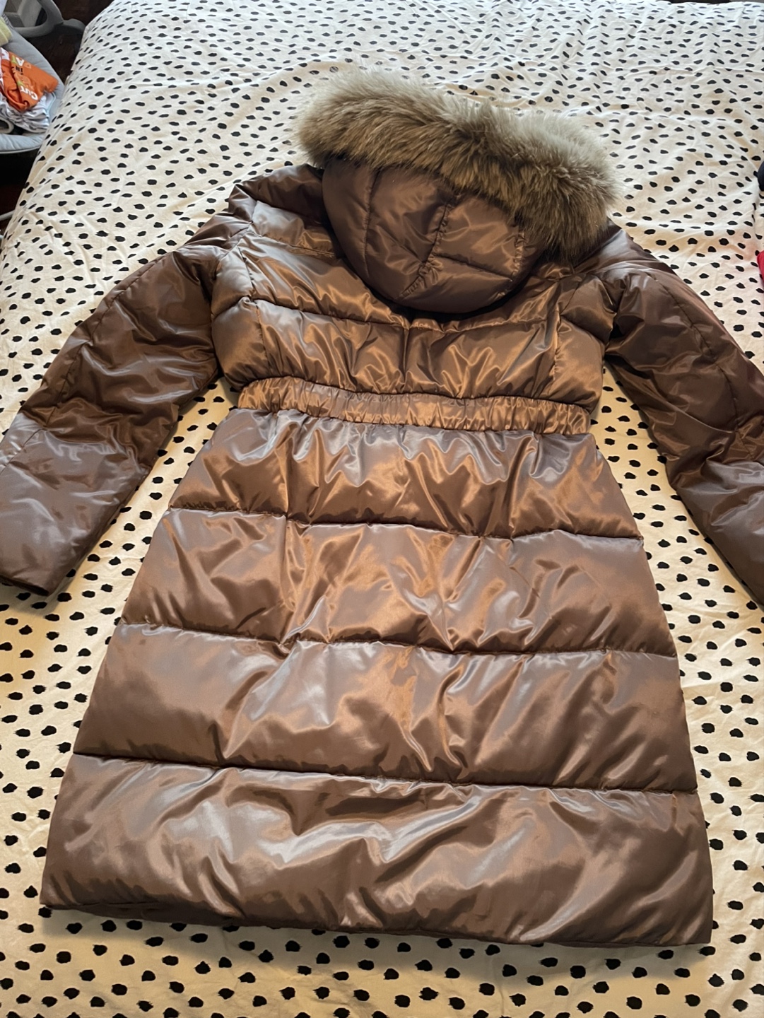 Women's Long Puffer Jacket with Faux Fur Hood - photo 2