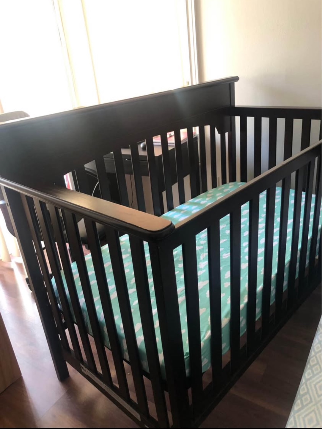 Graco Crib - Dark Brown Wood