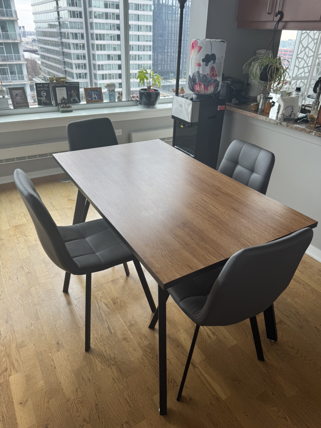 Modern Dining Set - Table and Five Chairs