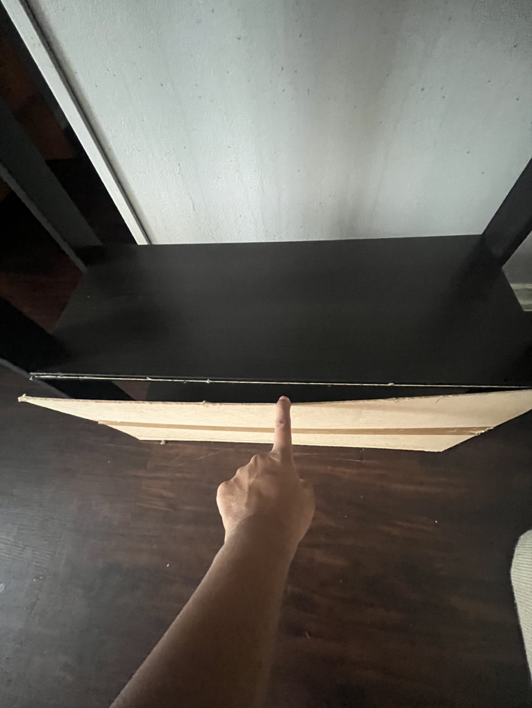 Black 3-shelf bookcase - photo 5