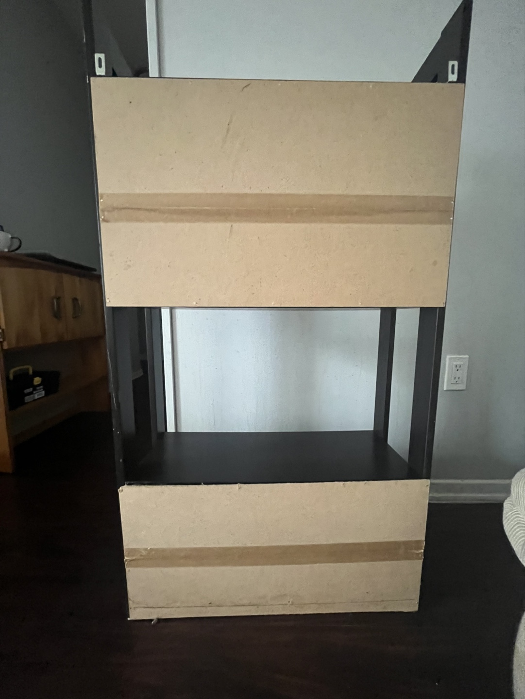 Black 3-shelf bookcase - photo 4
