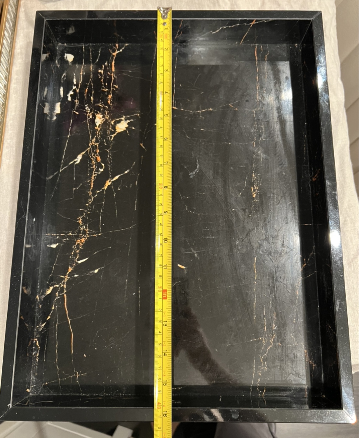 Black Marble-Effect (not actual marble) Serving Tray - $30 - photo 3