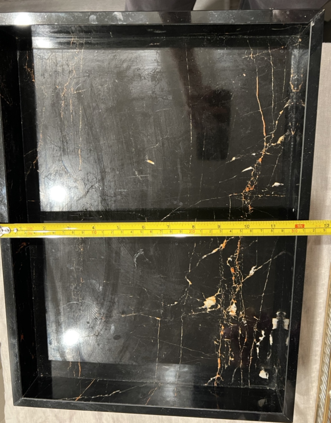 Black Marble-Effect (not actual marble) Serving Tray - $30 - photo 4