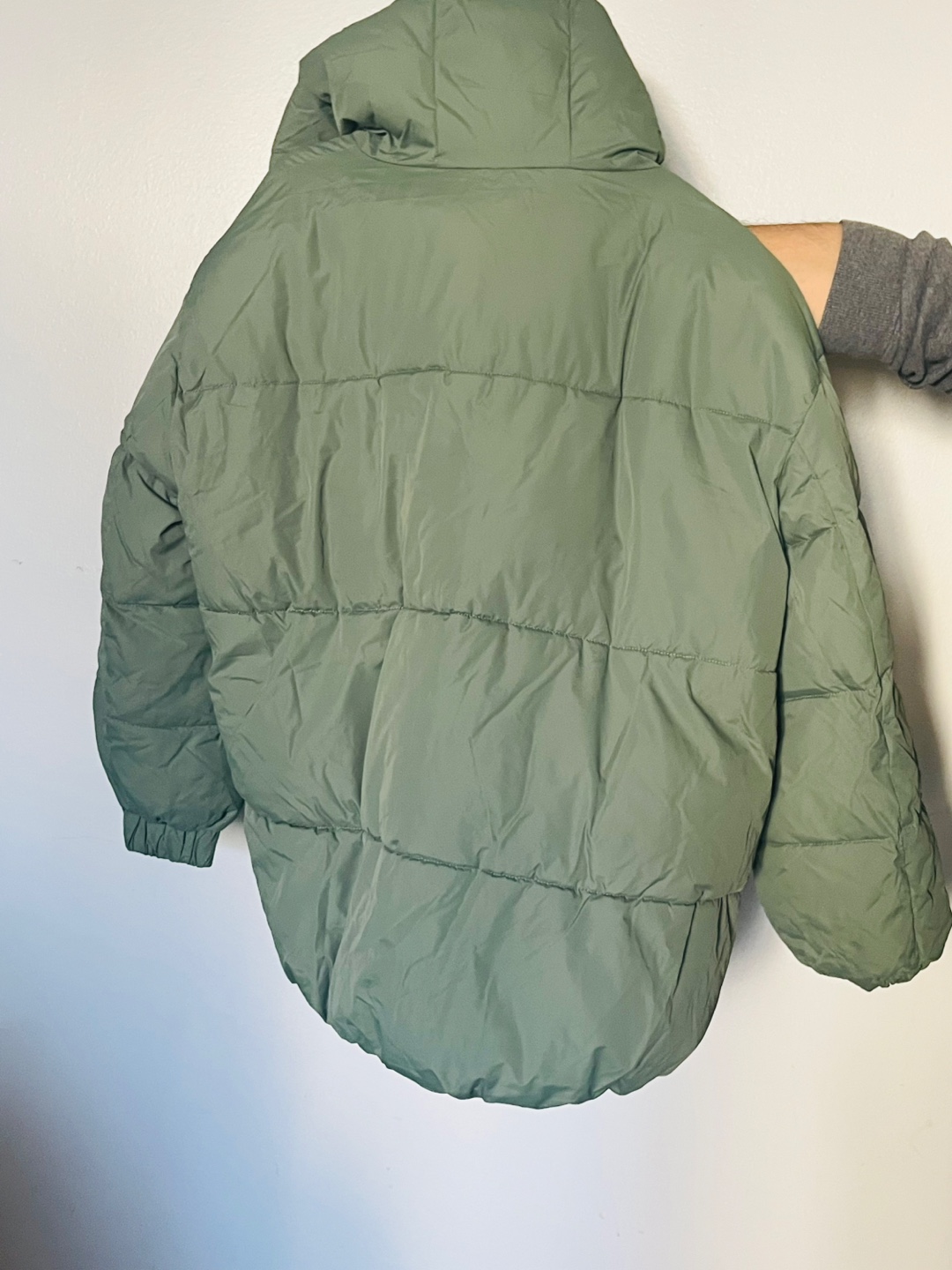VERO MODA Green Puffer Jacket with Hood - photo 4