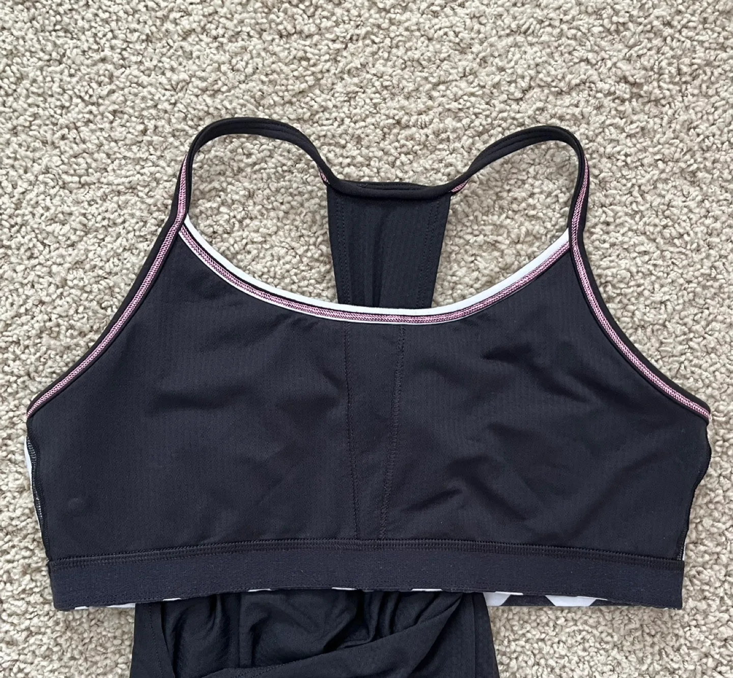 Lululemon No Limits Black and White Chevron Tank Top image indicator(7)