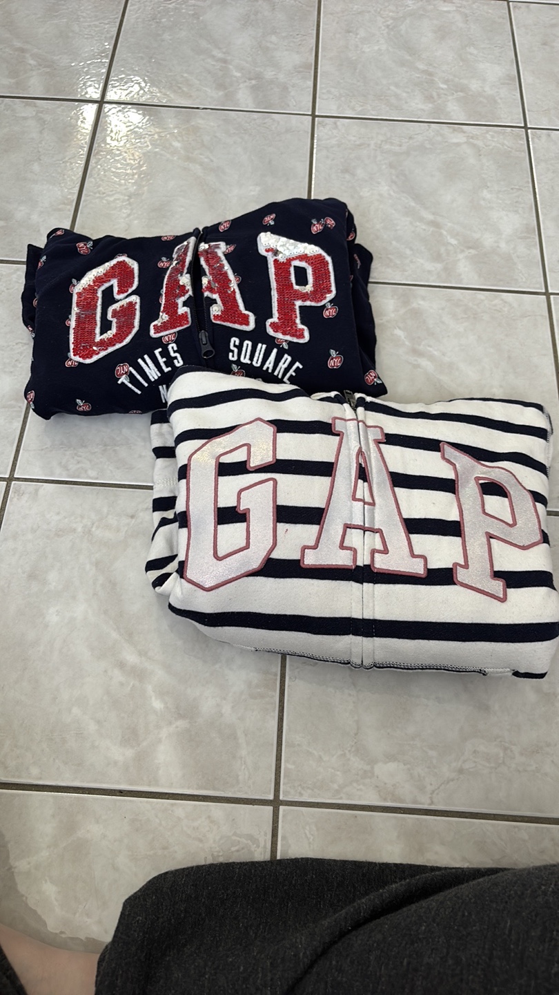 Two Gap Kids Zip-Up Hoodies - Size XL (12) and one other - photo 2