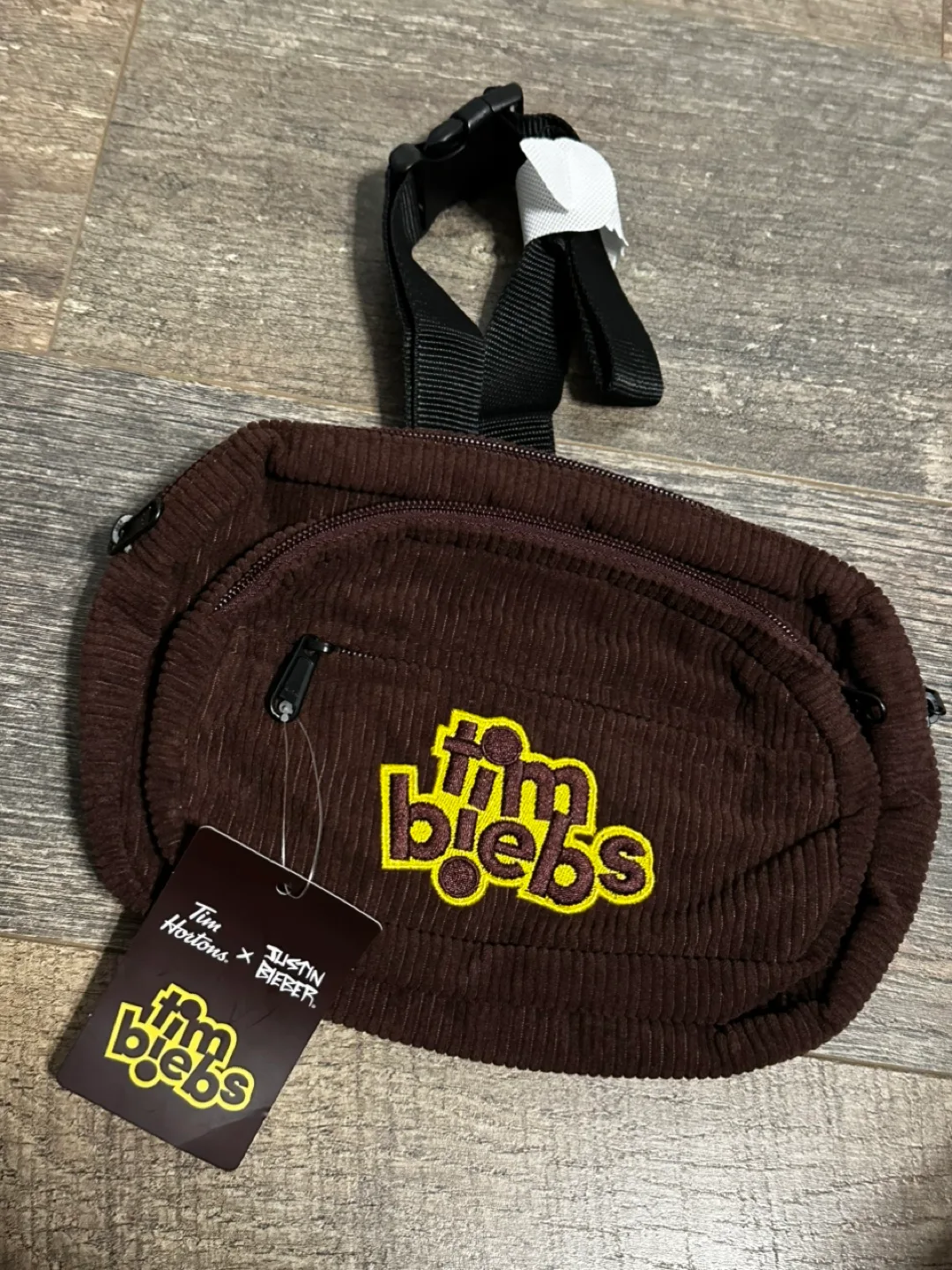 NEW Tim Hortons x Justin Bieber Tim Biebs Corduroy Waist Bag image indicator(3)