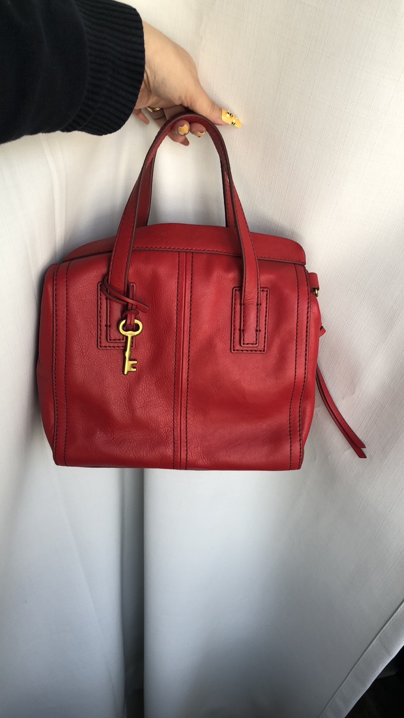 Fossil Red Leather Handbag
