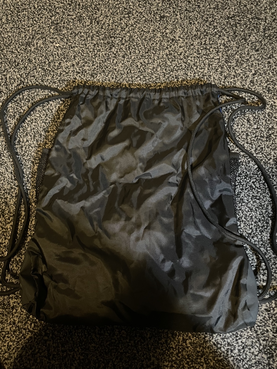 Blue and Black Drawstring Backpack with ball compartment - photo 2