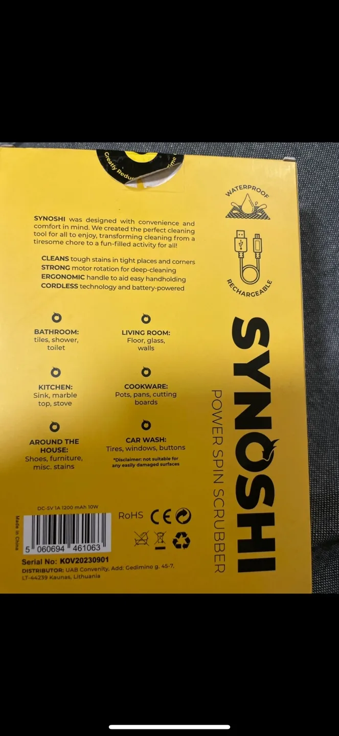 NWB Synoshi Cordless Power Spin Scrubberwas $35 image indicator(3)