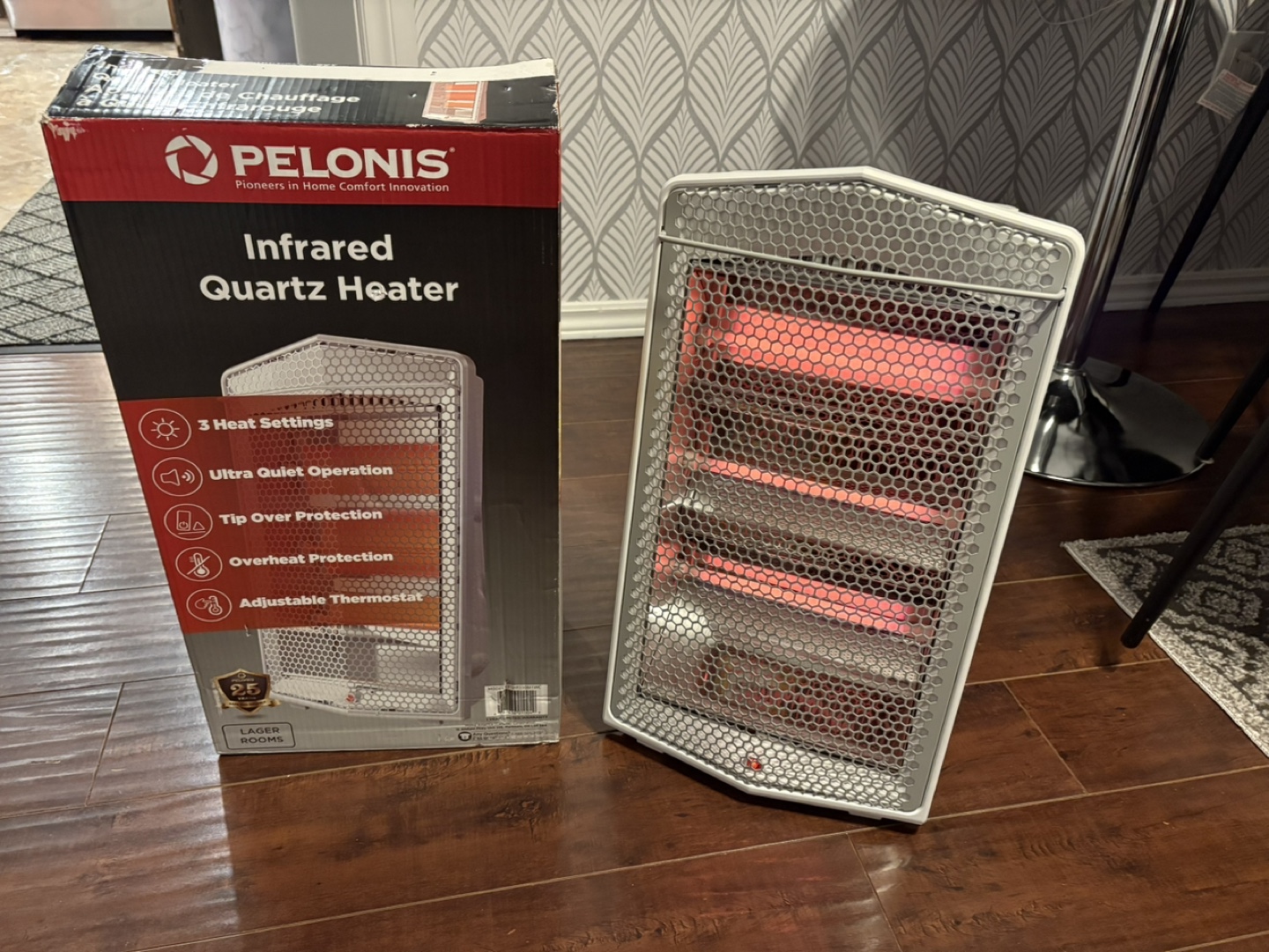 From Costco Pelonis Infrared Quartz Heater
