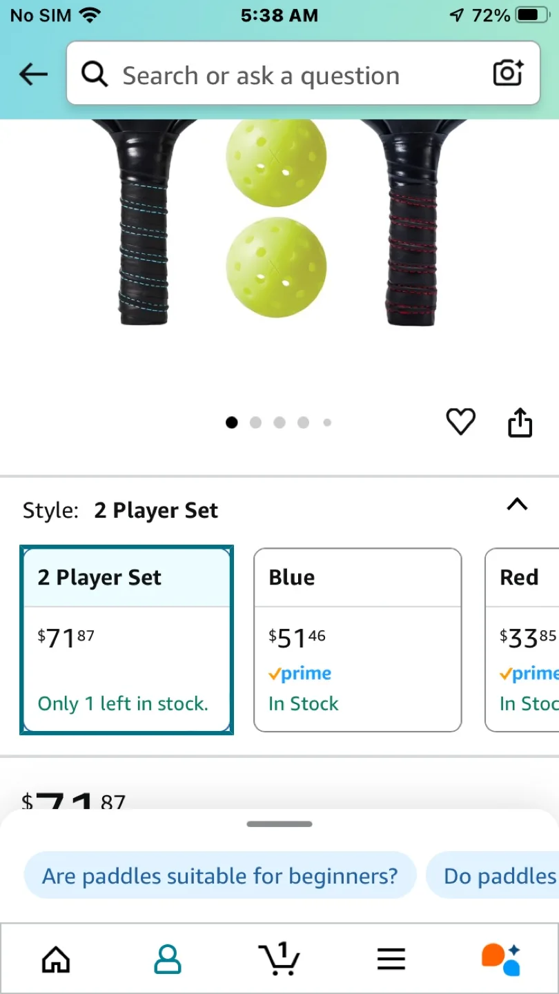 FRANKLIN PICKLE-BALL RACKETS ( 2 ) image indicator(2)