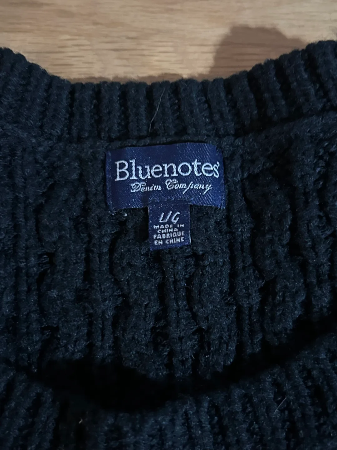 Bluenotes Black Knit Sweater Large image indicator(2)