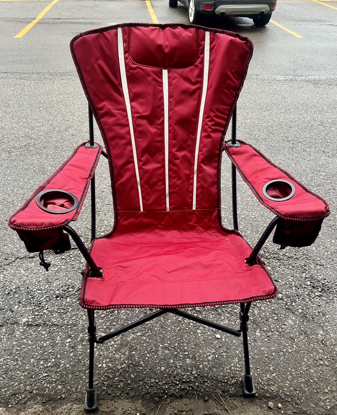 **2 RED CAMPING CHAIRS**