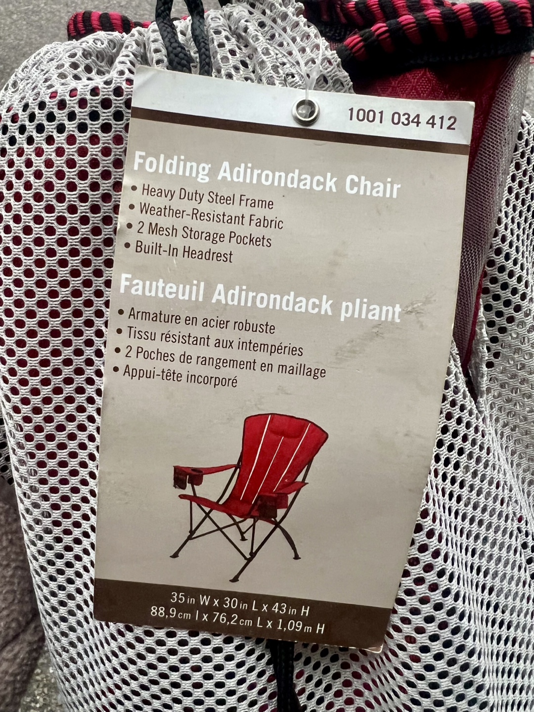 **2 RED CAMPING CHAIRS** - photo 2